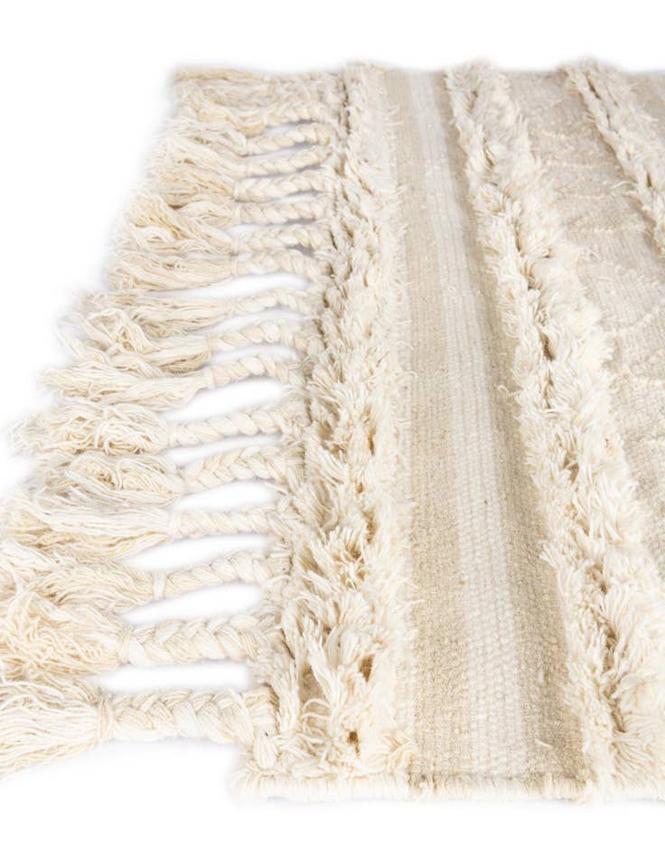 Detail image of Custom Ivory Hand Woven Arizona Wool Rug