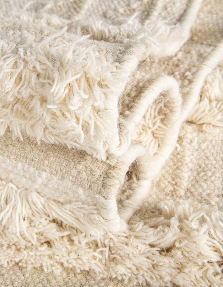 Detail image of Custom Ivory Hand Woven Arizona Wool Rug