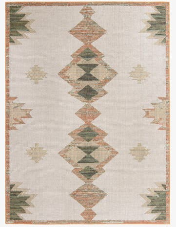 Ivory Easy-Clean Baja Indoor / Outdoor Rug