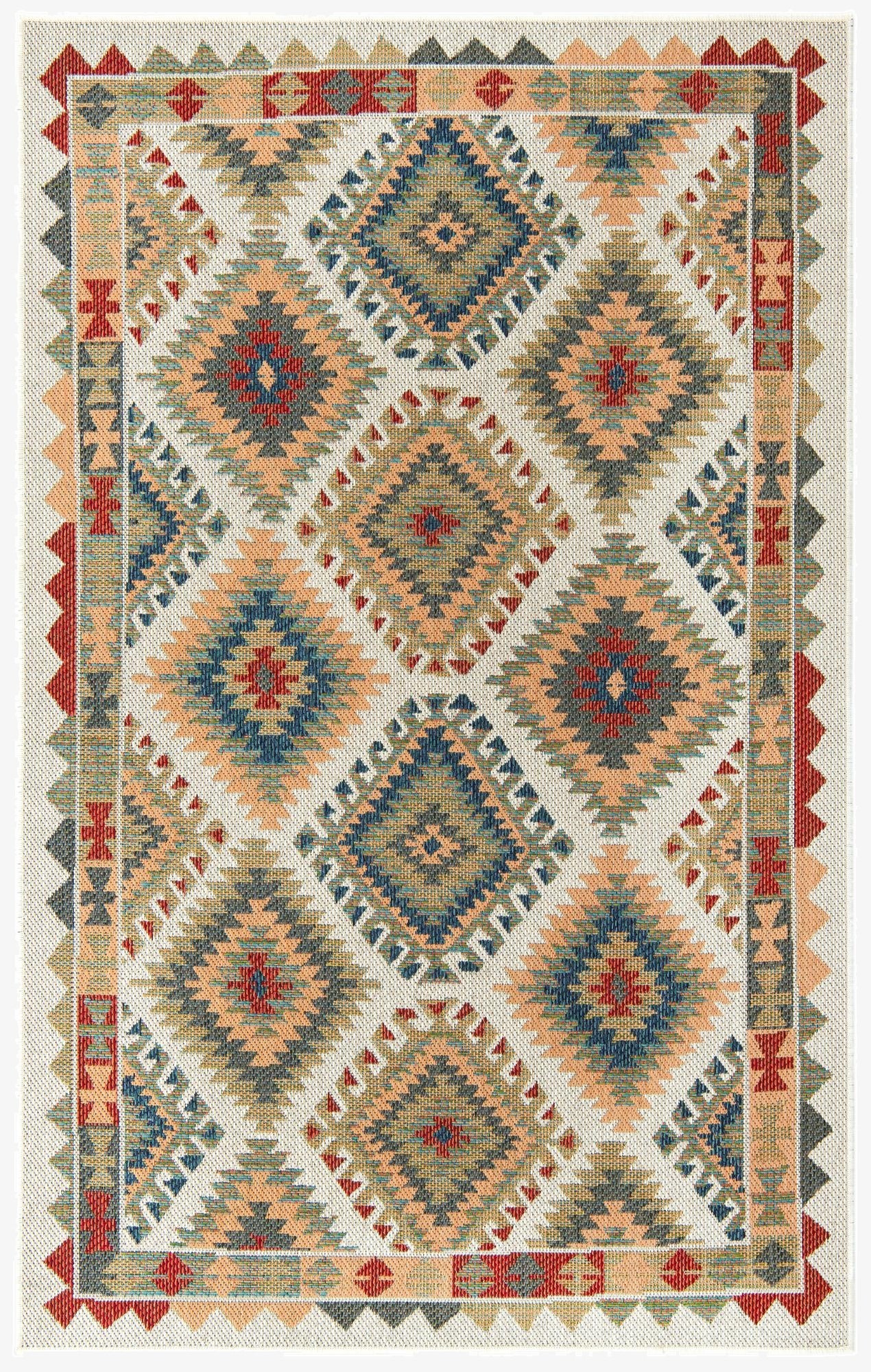 5' 3 x 8'  Washable Baja Indoor / Outdoor Rug