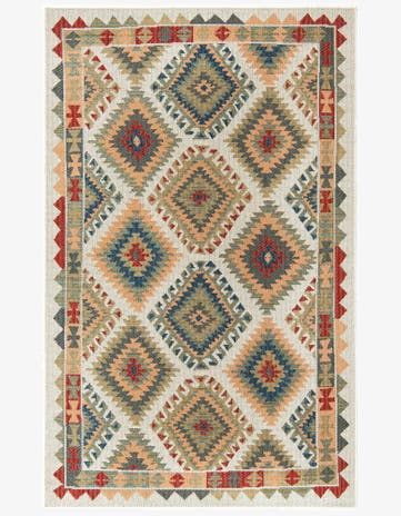 Ivory Easy-Clean Baja Indoor / Outdoor Rug