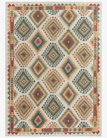Ivory Easy-Clean Baja Indoor / Outdoor Rug