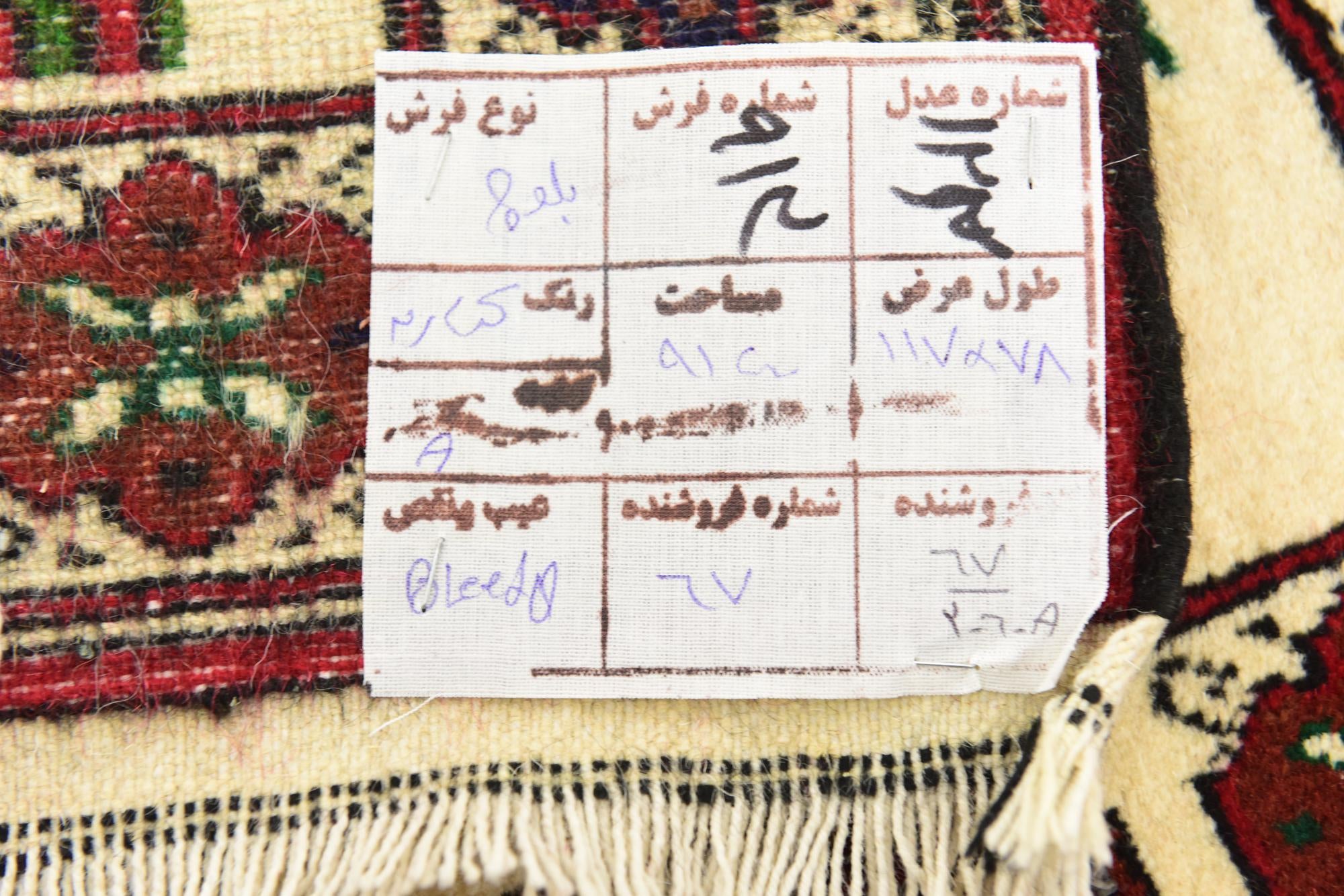 2' 7 x 3' 10 Hand Knotted Balouch Persian Wool Rug