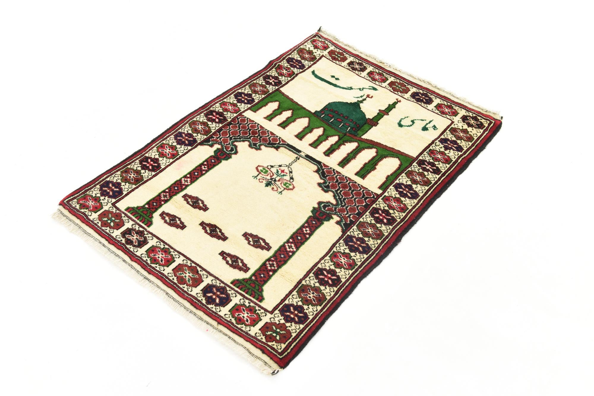 2' 7 x 3' 10 Hand Knotted Balouch Persian Wool Rug