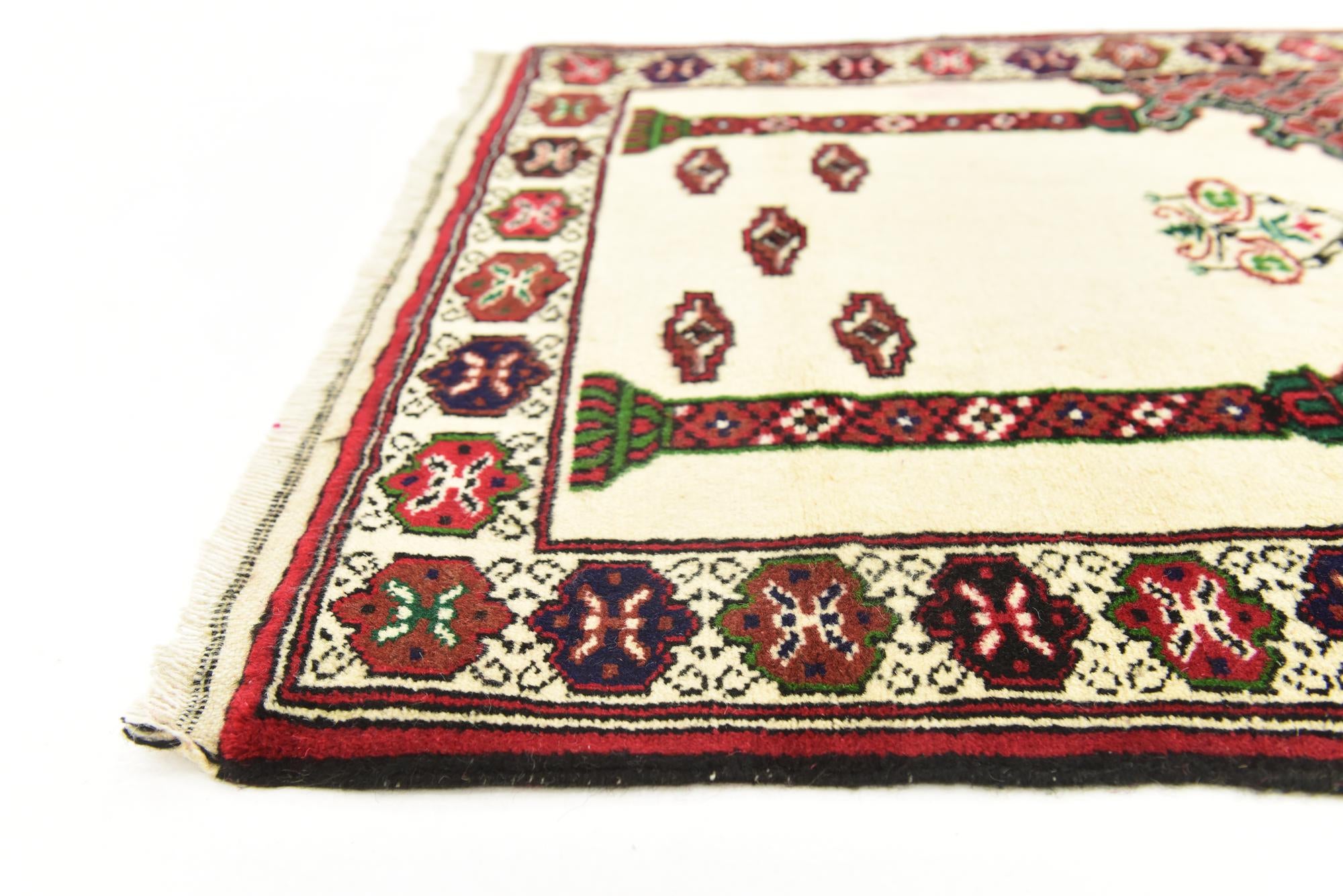 2' 7 x 3' 10 Hand Knotted Balouch Persian Wool Rug
