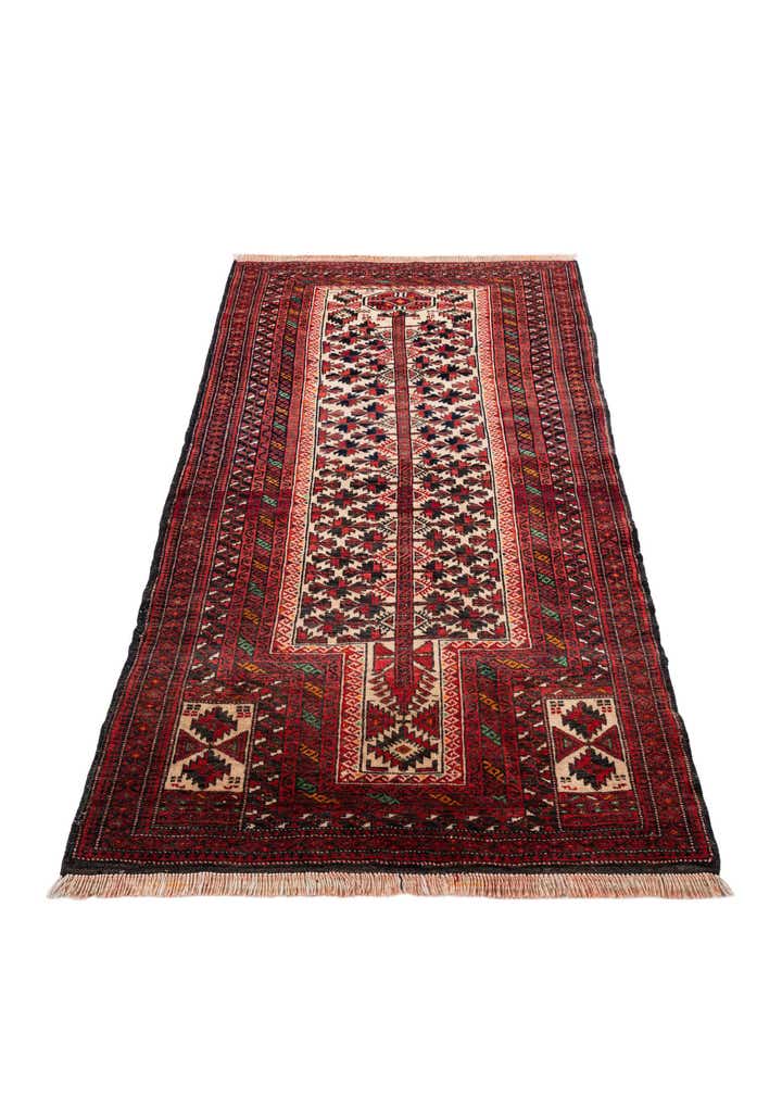 3' 2 x 5' 8 Hand Knotted Balouch Wool Rug