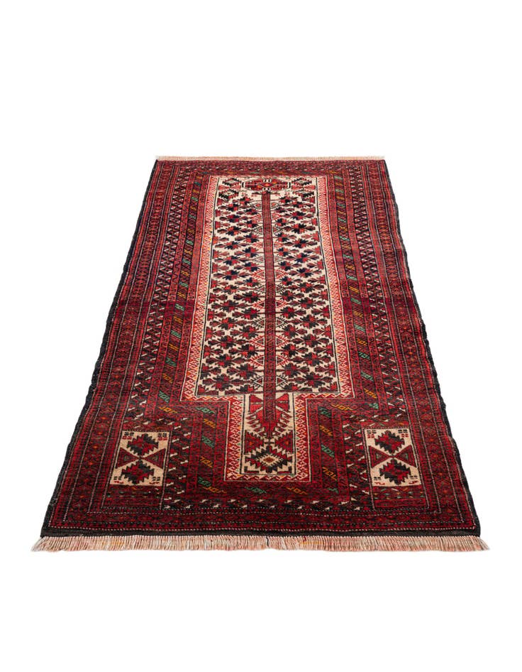 Detail image of 3' 2 x 5' 8 Hand Knotted Balouch Wool Rug