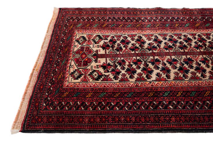 Detail image of 3' 2 x 5' 8 Hand Knotted Balouch Wool Rug