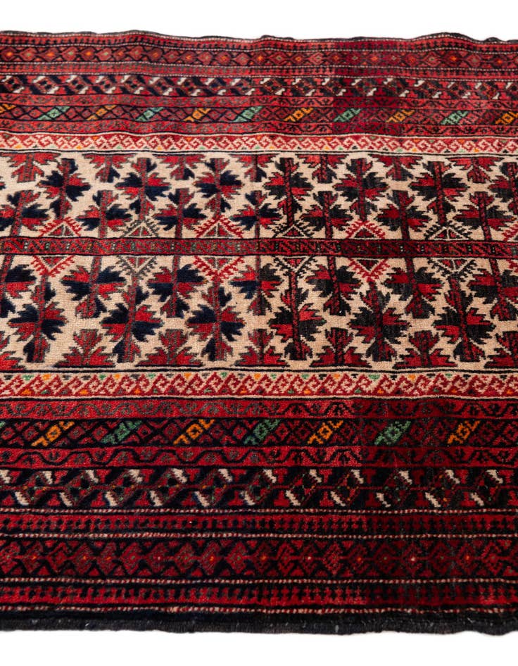 Detail image of 3' 2 x 5' 8  Hand Knotted Balouch Wool Rug