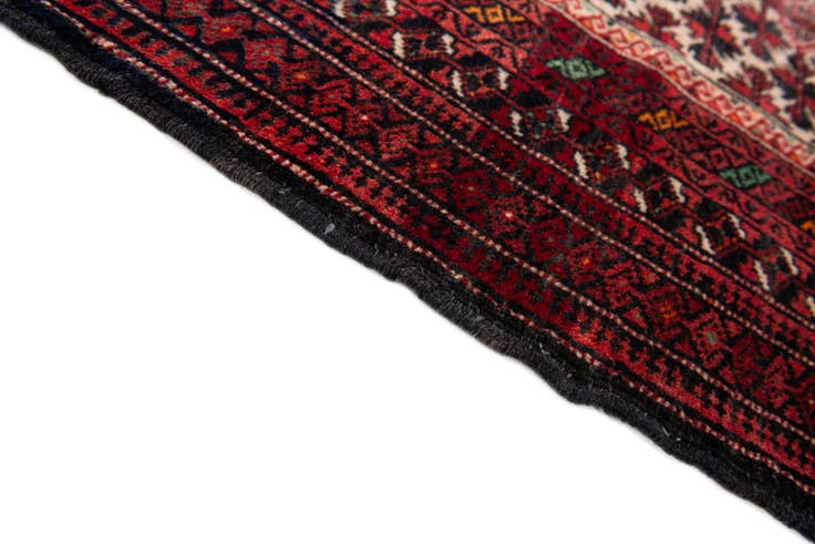 Detail image of 3' 2 x 5' 8 Hand Knotted Balouch Wool Rug