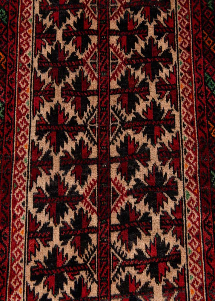 3' 2 x 5' 8 Hand Knotted Balouch Wool Rug