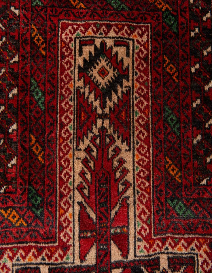Detail image of 3' 2 x 5' 8  Hand Knotted Balouch Wool Rug