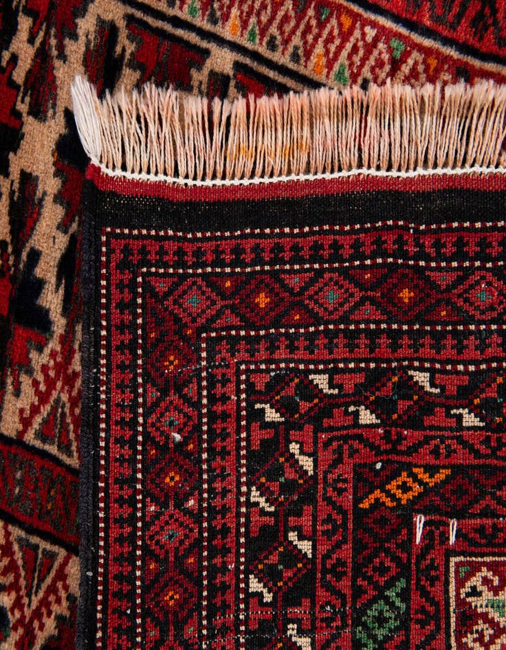 Detail image of 3' 2 x 5' 8  Hand Knotted Balouch Wool Rug