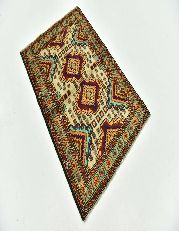 Detail image of 3' 4 x 5' Hand Knotted Balouch Rug