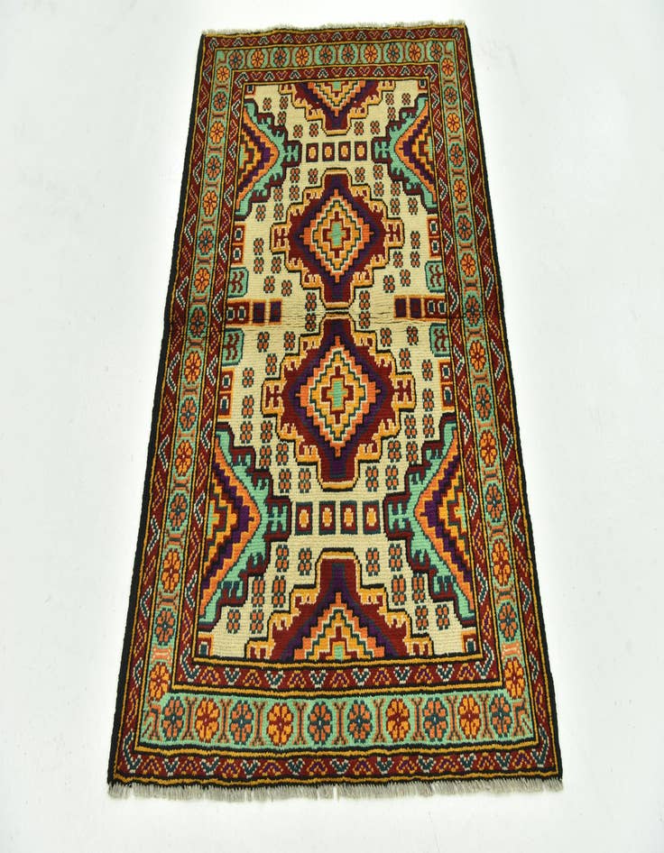 Detail image of 3' 4 x 5' Hand Knotted Balouch Rug