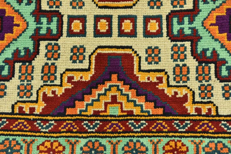 Detail image of 3' 4 x 5' Hand Knotted Balouch Rug