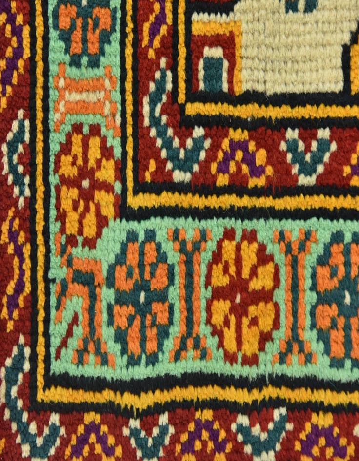 Detail image of 3' 4 x 5' Hand Knotted Balouch Rug