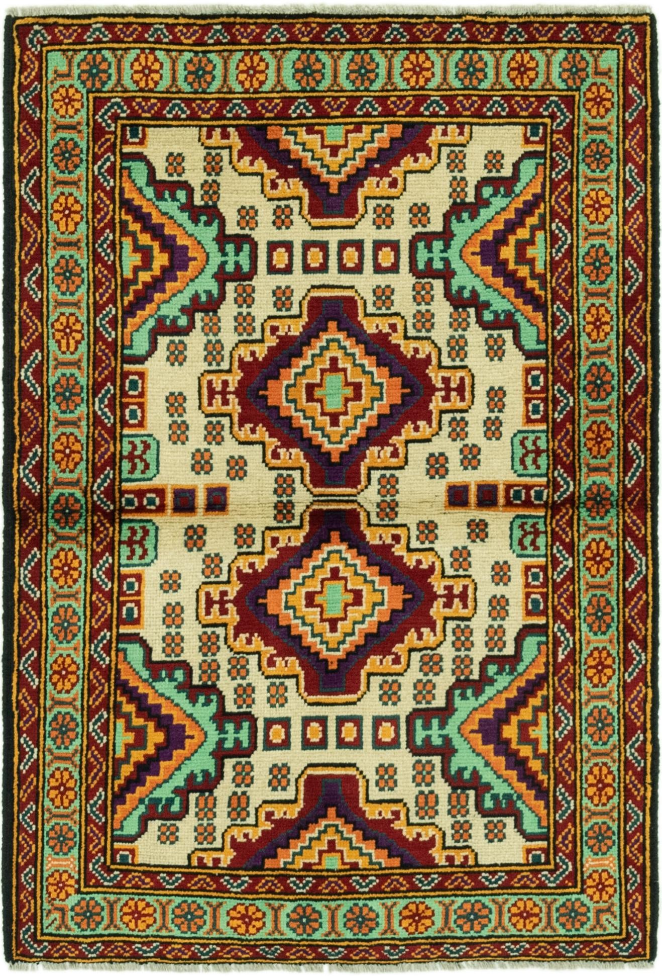 3' 4 x 5' Hand Knotted Balouch Rug