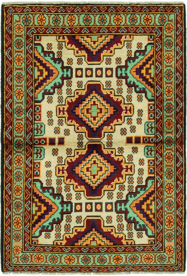 Detail image of 3' 4 x 5' Hand Knotted Balouch Rug
