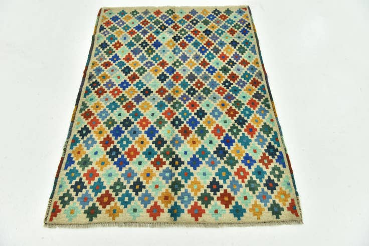 Detail image of 3' 5 x 5' Hand Knotted Balouch Rug