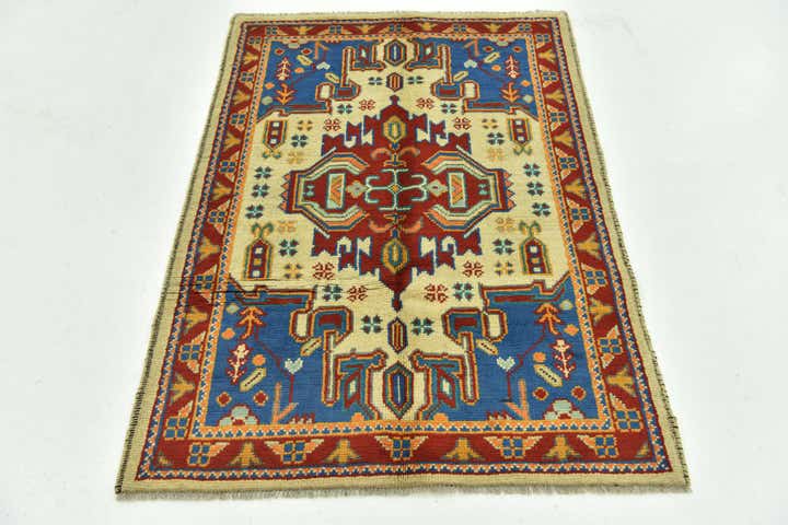 3' 4 x 4' 10 Hand Knotted Balouch Rug
