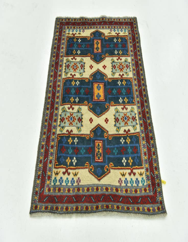 Detail image of 3' 5 x 4' 9 Hand Knotted Balouch Rug