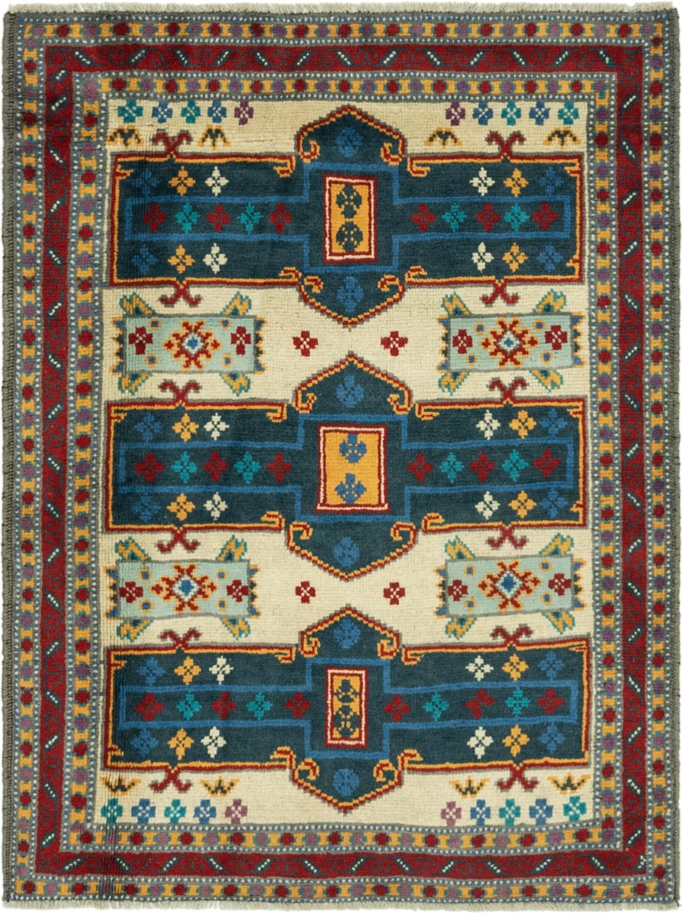 3' 5 x 4' 9 Hand Knotted Balouch Rug