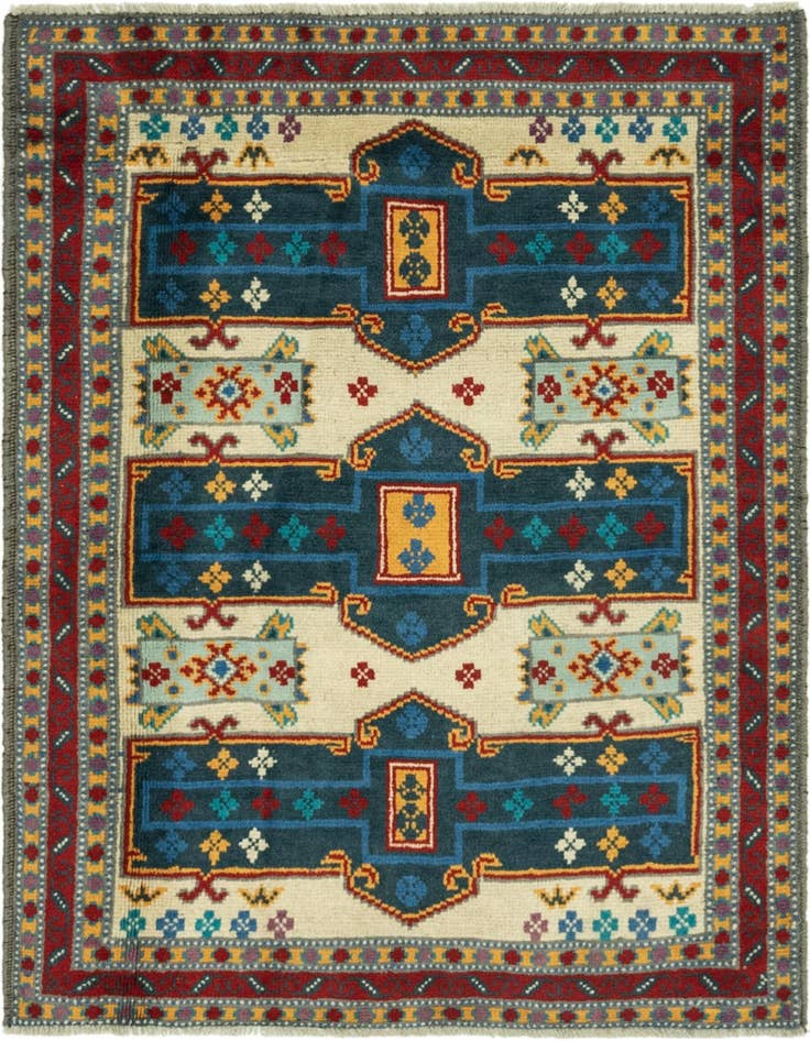 Detail image of 3' 5 x 4' 9 Hand Knotted Balouch Rug