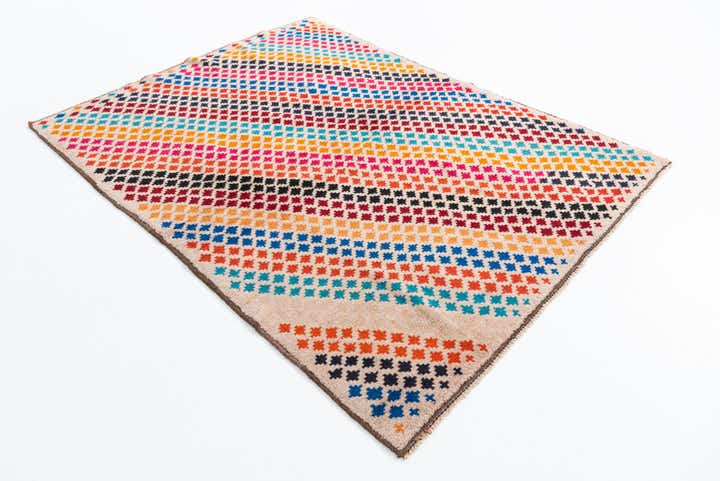 4' 9 x 6' 8 Hand Knotted Balouch Wool Rug