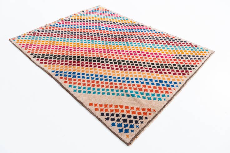 Detail image of 4' 9 x 6' 8 Hand Knotted Balouch Wool Rug