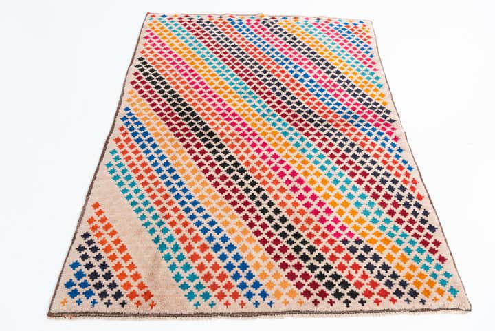 4' 9 x 6' 8 Hand Knotted Balouch Wool Rug