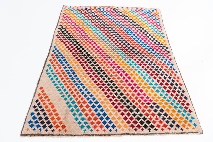 Detail image of 4' 9 x 6' 8 Hand Knotted Balouch Wool Rug