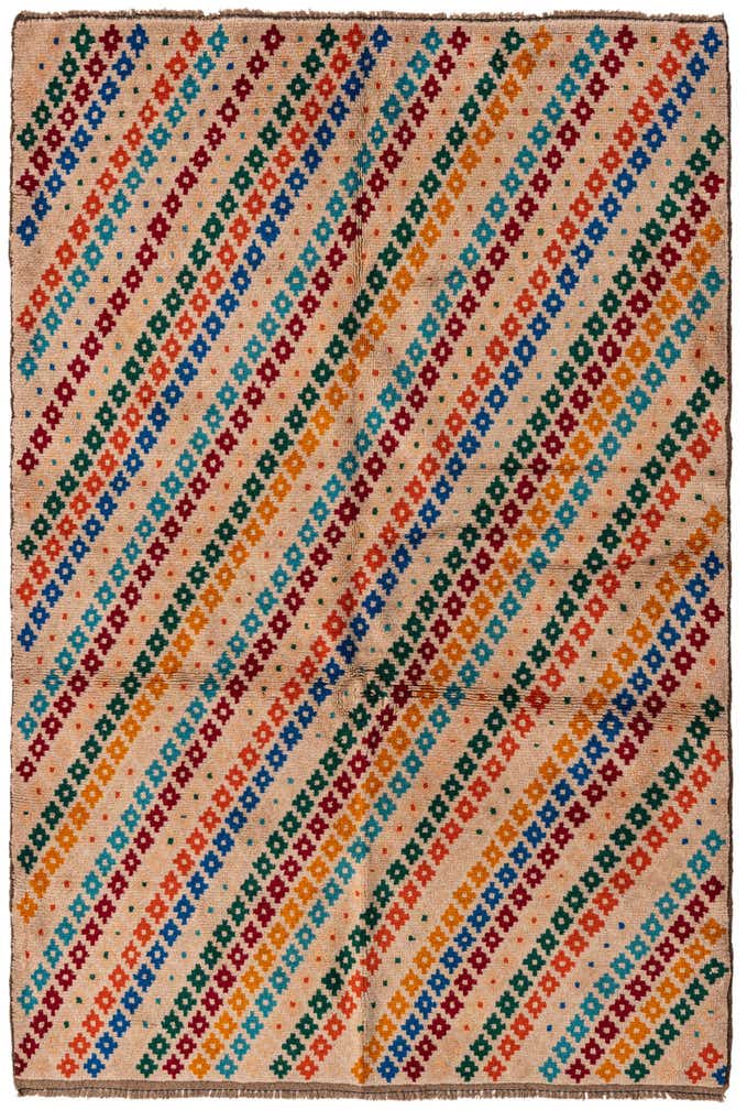 4' x 6' Hand Knotted Balouch Wool Rug