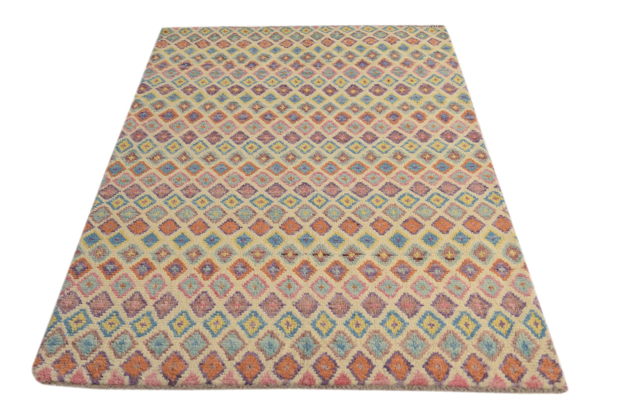 4' 5 x 6' 5 Hand Knotted Balouch Wool Rug