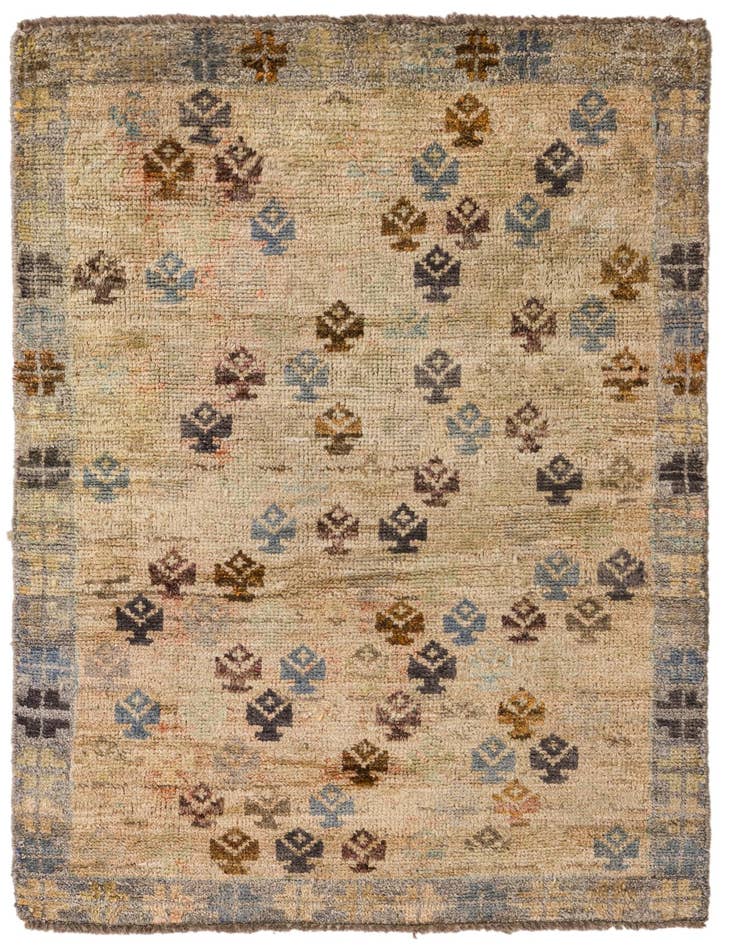 Detail image of 3' 1 x 4' 8 Hand Knotted Balouch Wool Rug