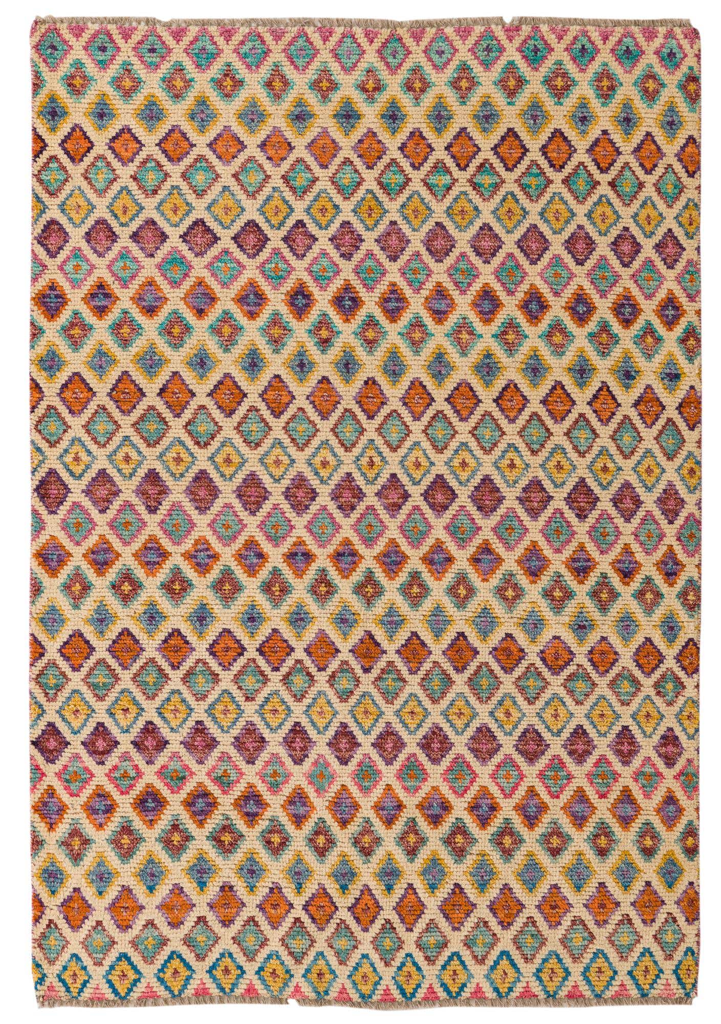 4' 3 x 6' 2 Hand Knotted Balouch Wool Rug