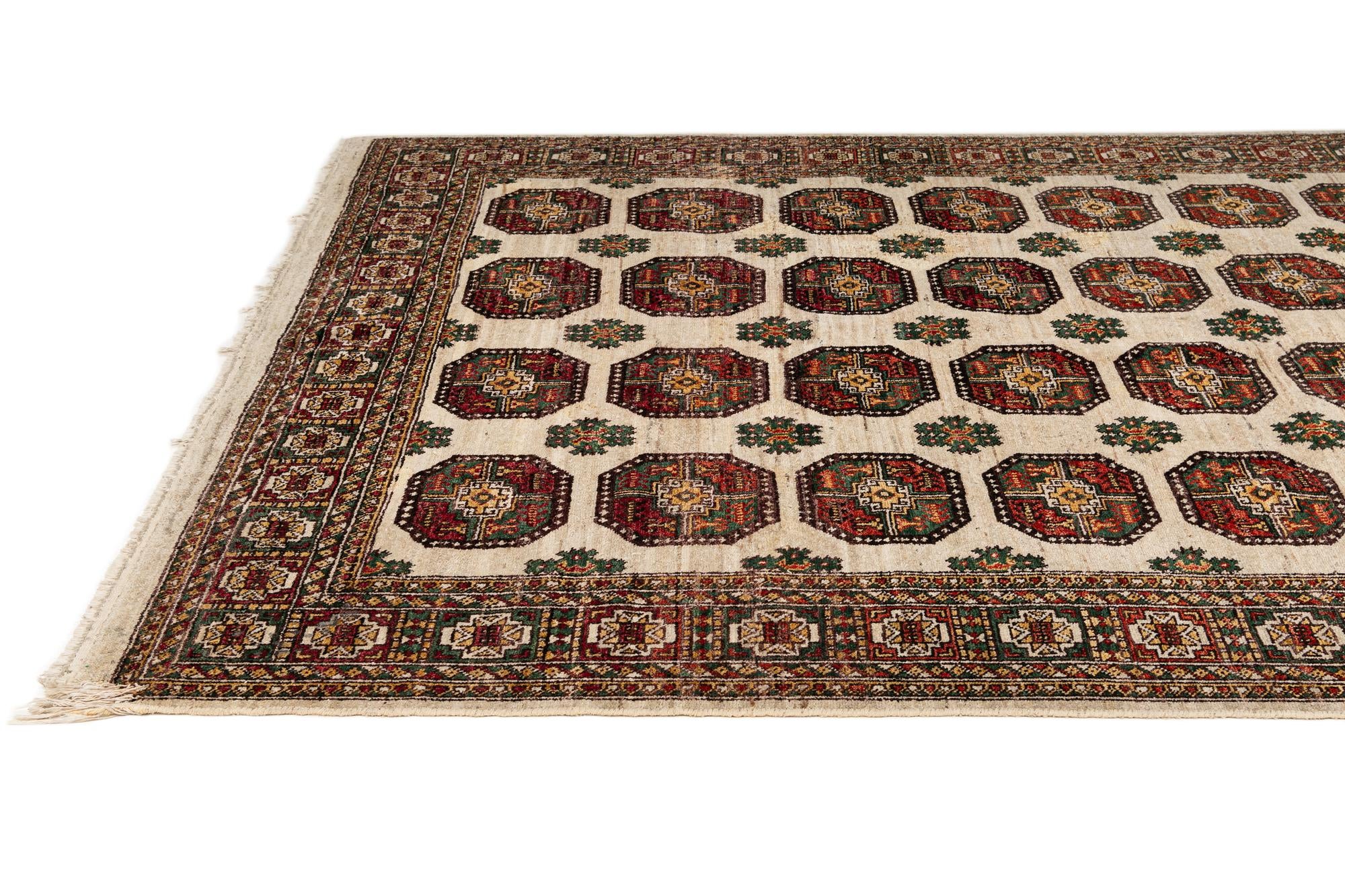 6' 6 x 9' 5 Hand Knotted Balouch Persian Wool Rug