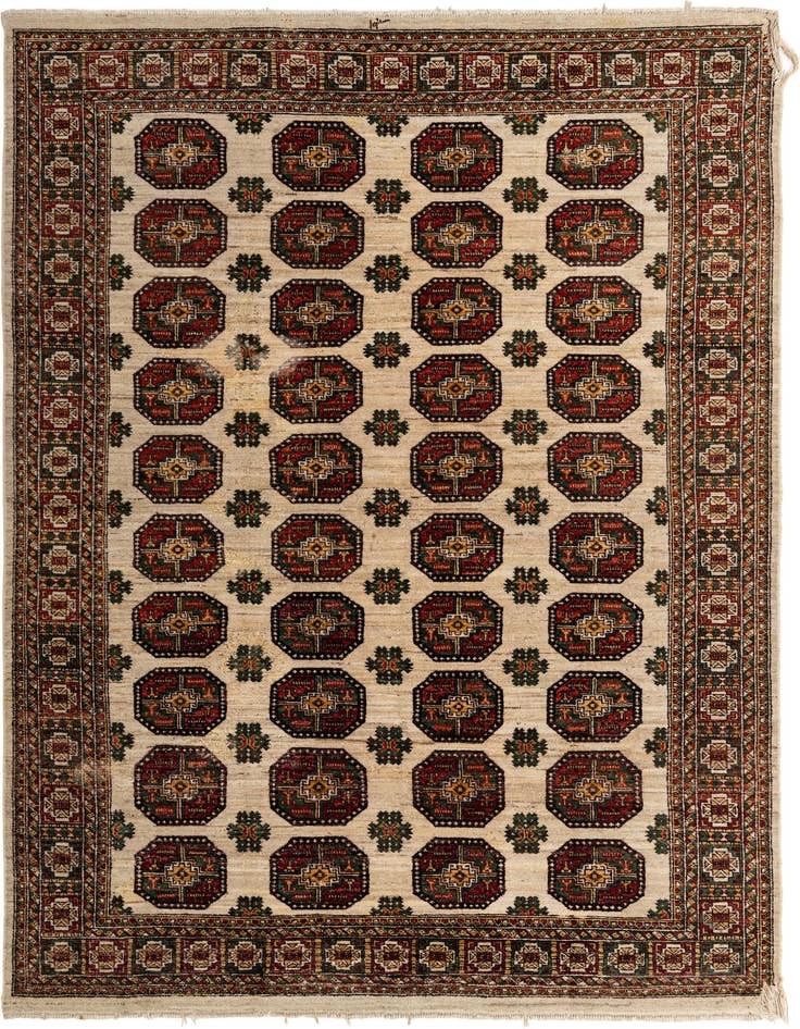 Detail image of 6' 6 x 9' 5 Hand Knotted Balouch Persian Wool Rug