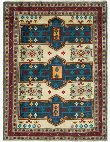 3' 5 x 4' 9 Hand Knotted Balouch Rug