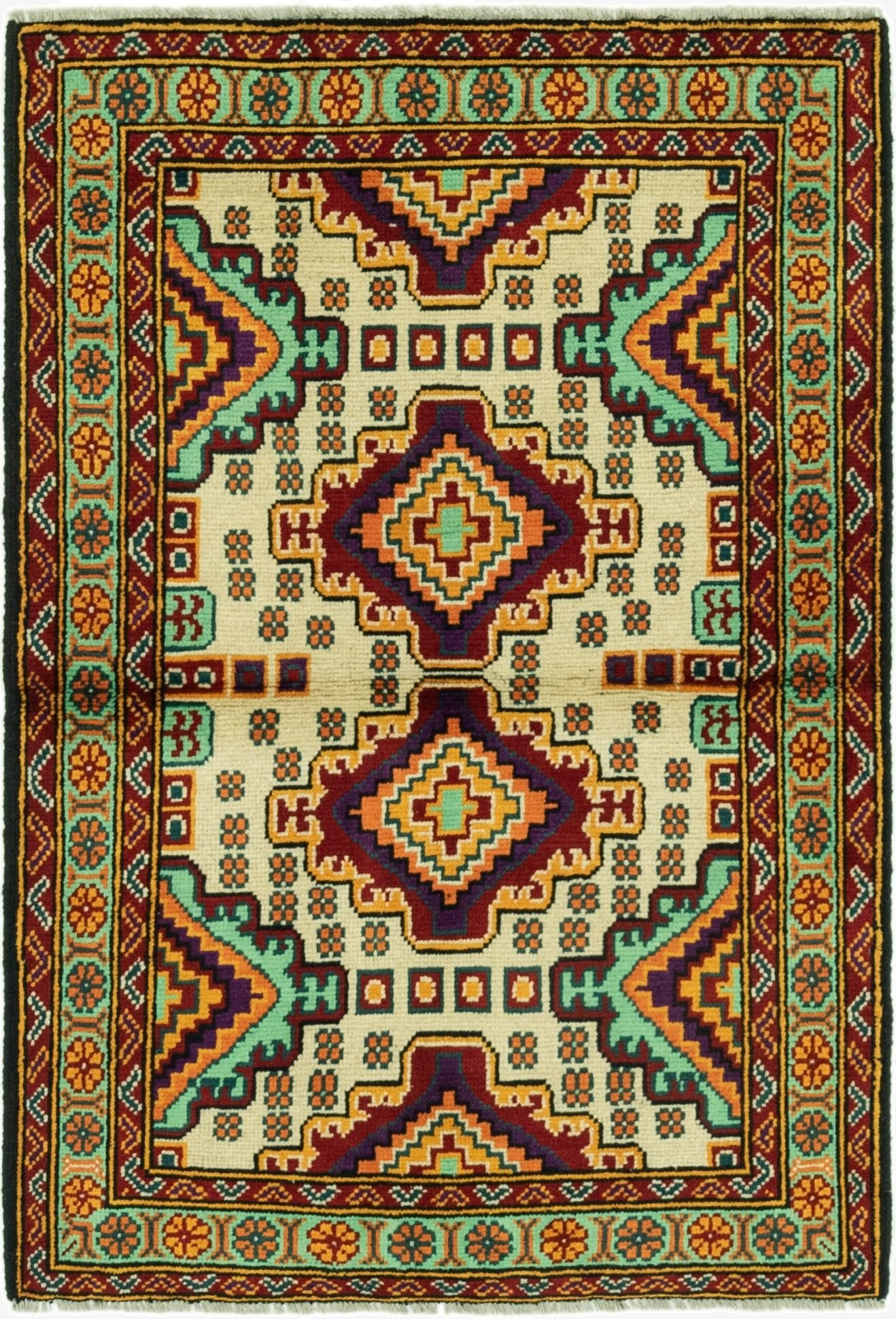 3' 4 x 5'  Hand Knotted Balouch Rug