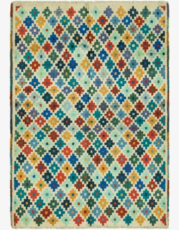 3' 5 x 5' Hand Knotted Balouch Rug