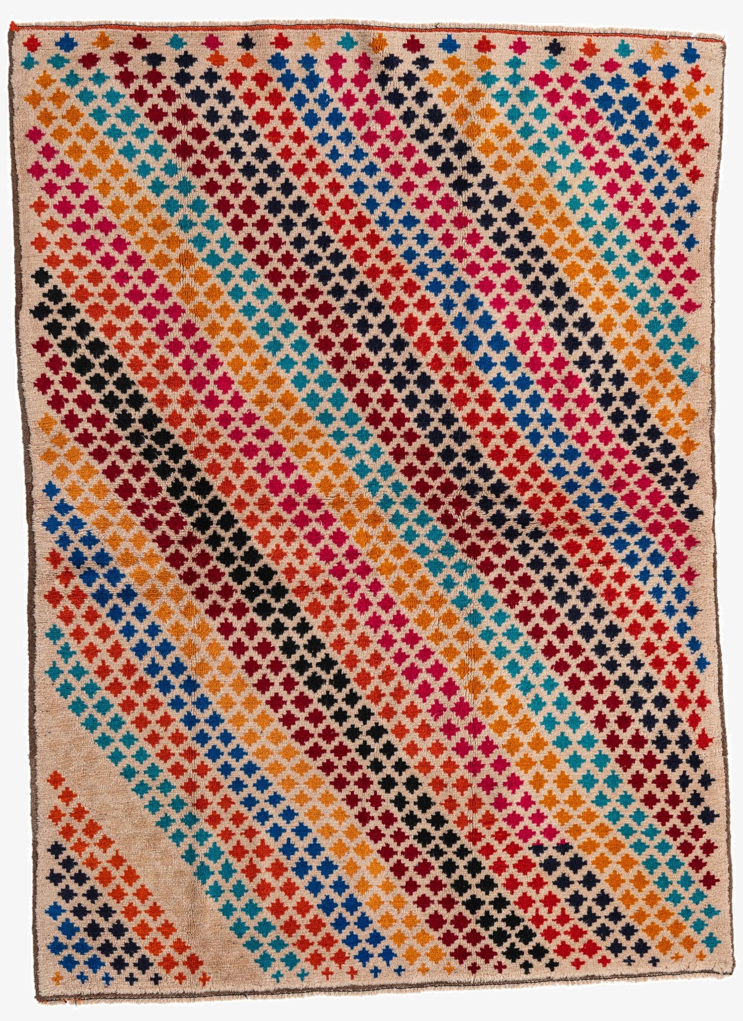 4' 9 x 6' 8  Hand Knotted Balouch Wool Rug