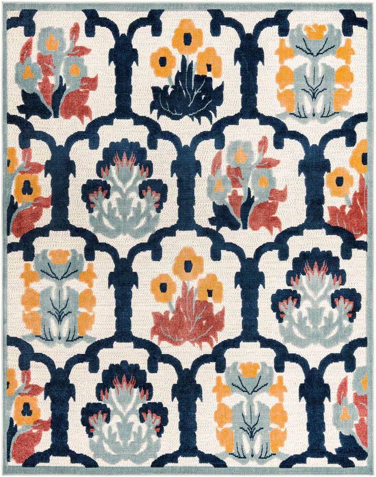 Detail image of 7' 10 x 10' Easy-Clean Belize Indoor / Outdoor Rug
