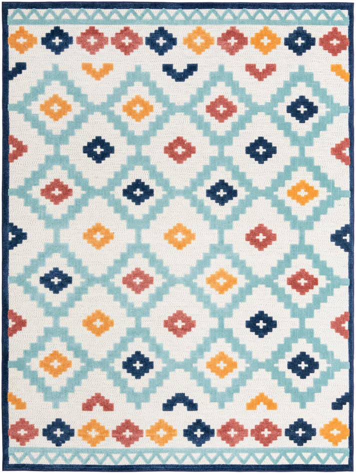 Detail image of 9' x 12' Easy-Clean Belize Indoor / Outdoor Rug