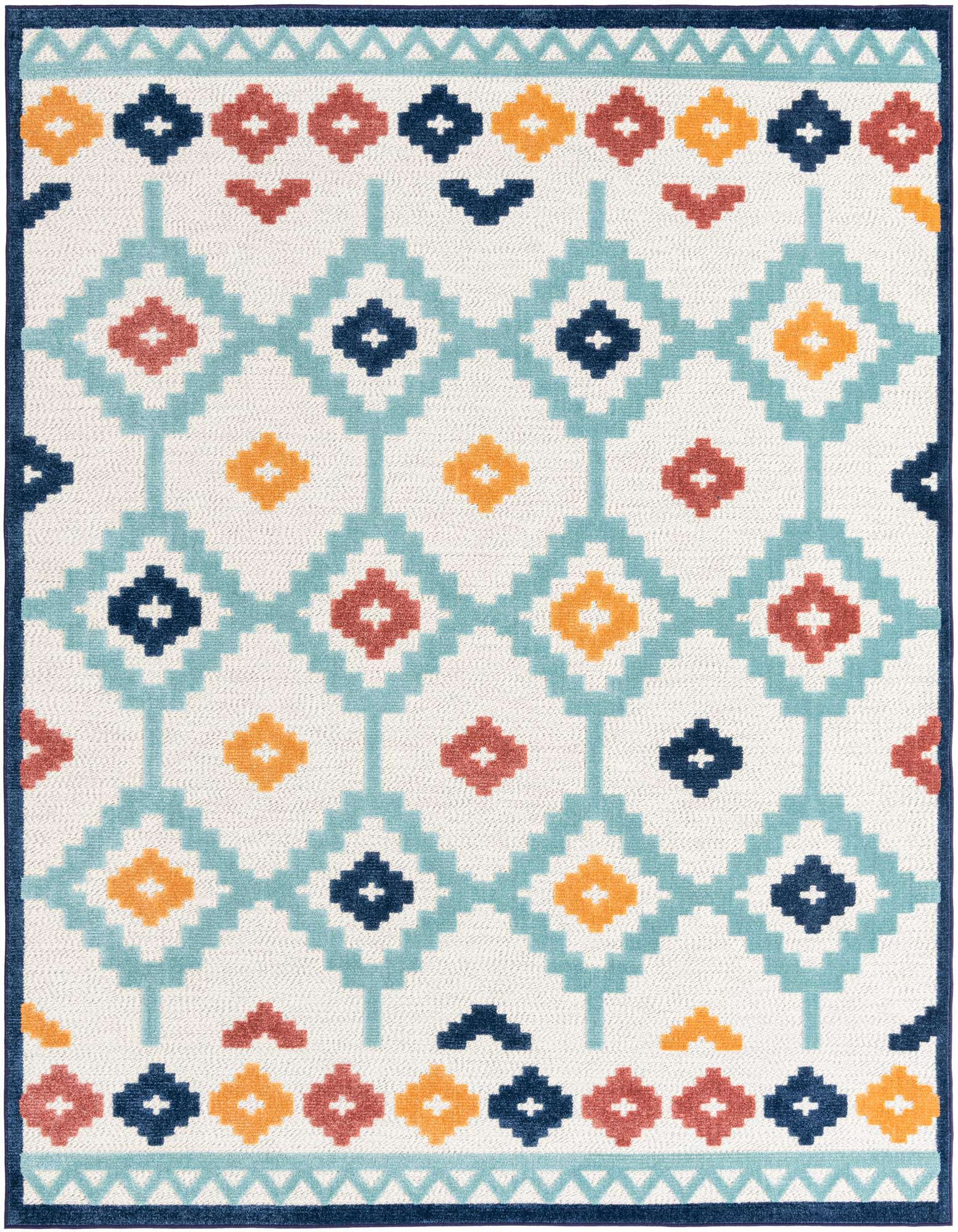 7' 10 x 10' Easy-Clean Belize Indoor / Outdoor Rug
