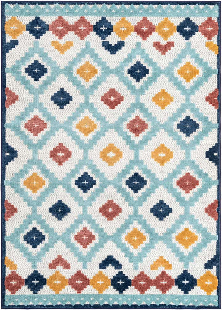 5' 3 x 8' Easy-Clean Belize Indoor / Outdoor Rug