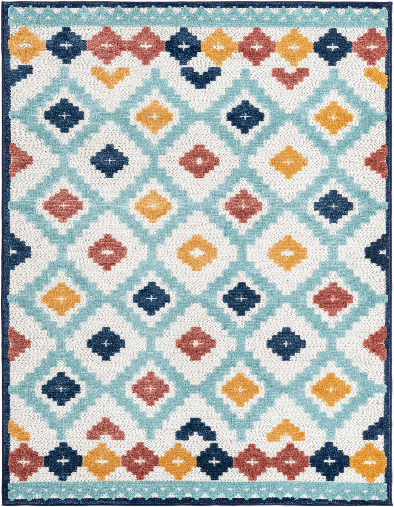 5' 3 x 8' Easy-Clean Belize Indoor / Outdoor Rug