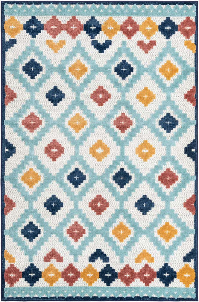 5' 3 x 8' Easy-Clean Belize Indoor / Outdoor Rug