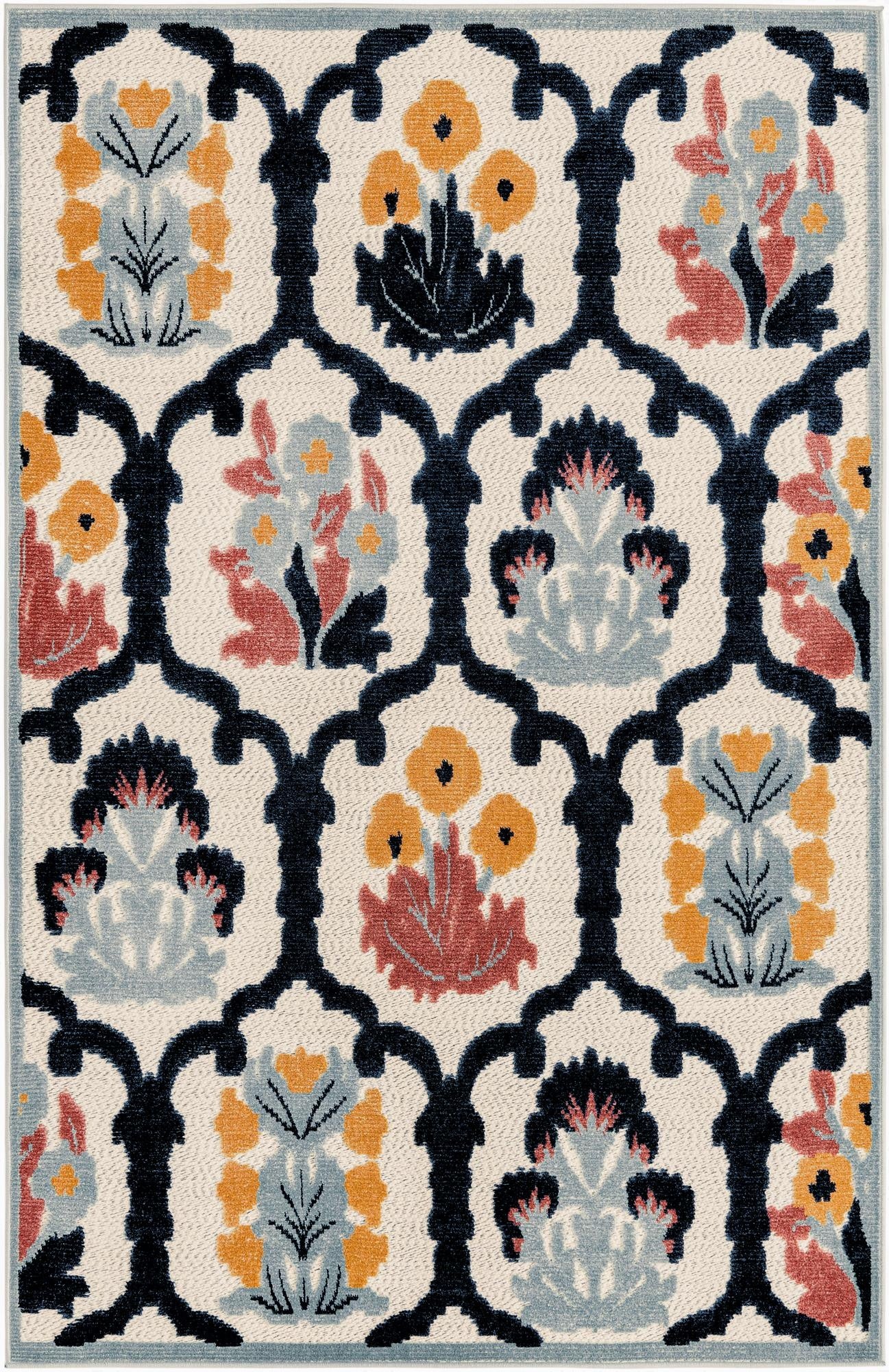 5' 3 x 8'  Washable Belize Indoor / Outdoor Rug