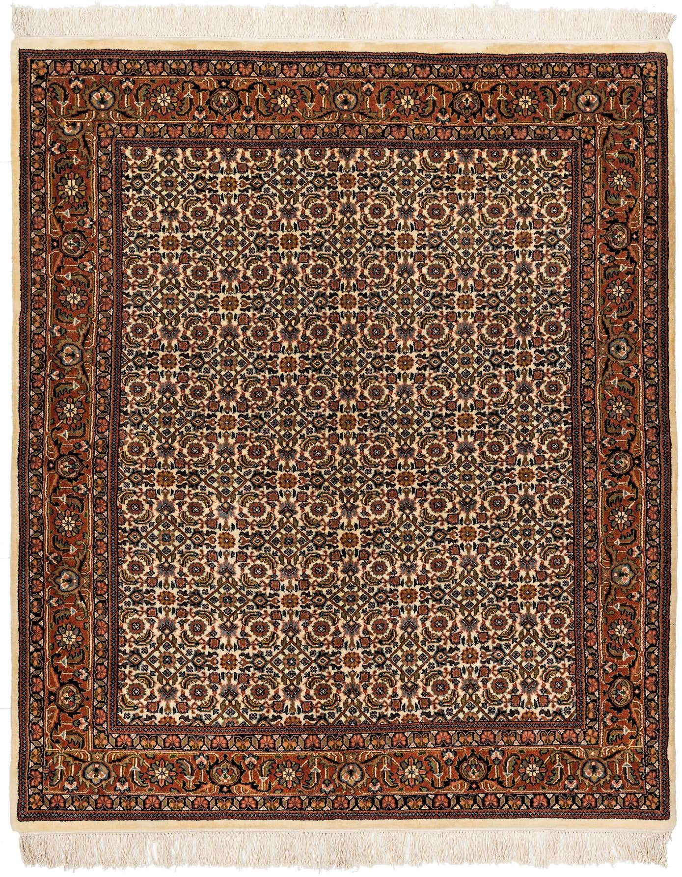4' 9 x 6' 4 Hand Knotted Bidjar Oriental Wool Rug